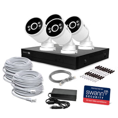 Swann 4K NVR 8 X Channel / 4 X NHD-ADVANXB Bullet Cameras with 1TB HDD SWNVK-8ADVANX4B-EU
