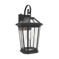 Lutec Traditional Outdoor Wall Lantern Light in Black