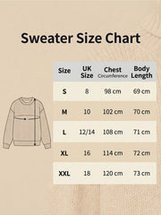 Ladies' Basic Long-Sleeve Sweater, Loose-Fit Top with Elegant Crew Neck.