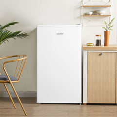 Midea COMFEE' 60 Litre Freestanding Under Counter Freezer – Practical 48cm Upright Model for Compact Spaces Like Offices & Small Kitchens, Adjustable Thermostat, Reversible Door, 4 Star Rating & Drawer – White [Energy Class E]