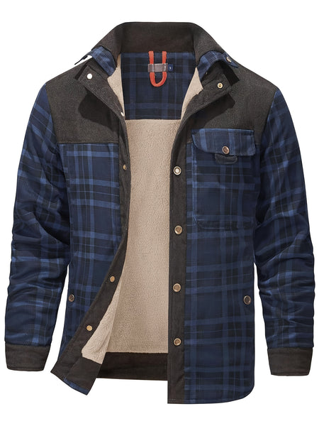 US Size Men'S Casual High-Quality Fall/Winter Plaid Jacket