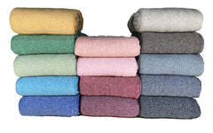 Cotton Herringbone Sofa Throw Blanket 260x260cm (perfect for KING sized bed) – Soft, Cozy & Warm Bed or Sofa Blanket, 13 Colours, Machine Washable, Hypoallergenic, Perfect Gift for Home or Travel