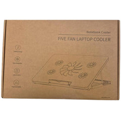 Laptop Cooling Pad 3/5 Fans Adjustable Stand USB Quiet Cooler with LED for 12–17 Inch Notebook