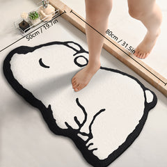 Cartoon Animal Flannel Bath Mat