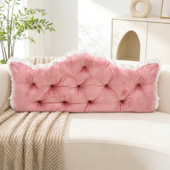 Large Ultra-Soft Comfortable Plush Backrest Pillow, Princess Style Reading Cushion, Neck and Back Support, Luxurious Fashionable Home Style Multifunctional Lace Ruffled Headboard Cushions, Suitable for Bedroom, Living Room, Dorm, Sofa Home Decor, Machine