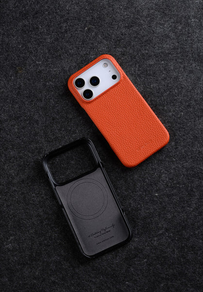 Phone Case - High-Quality Leather Case Designed for The for Iphone 17 Pro Max Featuring Magnetic Support, Also Compatible with The for Iphone 16 Pro, Providing a Sturdy Cover