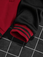 Men's Fashion Casual 69 Set - Color Block Campus Style Jacket - A-69 Letter Print - Excludes Innerwear and Hat - Xingfan OBM