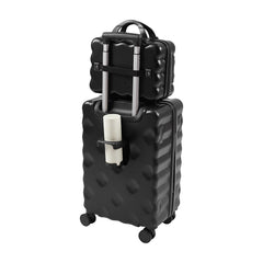 Luggage Set, 2 Piece Case Luggage, 20 Inch Suitcase Sets ABS+ PC Luggage, Travel Suitcase with Cup Holder, Hook, and Small Portable Hand Cabin Case