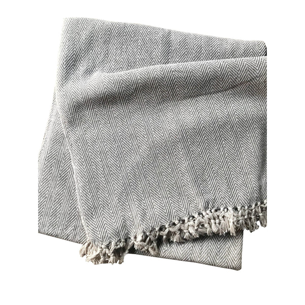 Cotton Herringbone Sofa Throw Blanket 260x260cm (perfect for KING sized bed) – Soft, Cozy & Warm Bed or Sofa Blanket, 13 Colours, Machine Washable, Hypoallergenic, Perfect Gift for Home or Travel