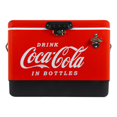 Coca-Cola 51L Stainless Steel Ice Chest with Bottle Opener 85 Can