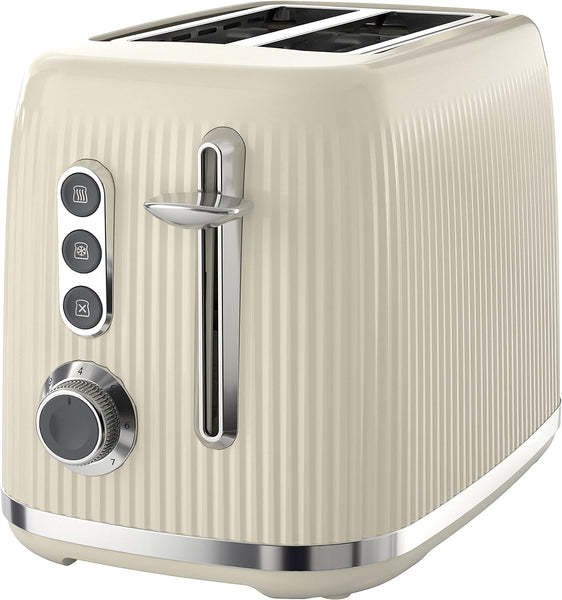 Breville Bold Vanilla Cream Electric Kettle | 1.7L | 3Kw Fast Boil | Cream & Silver Chrome [VKT223]
