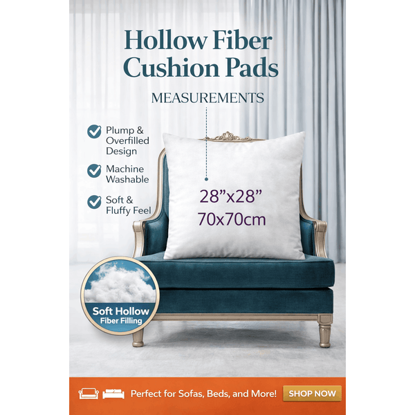 Square Cushion Pads Deep Fill Inner Insert Hollowfiber Filled Cushions