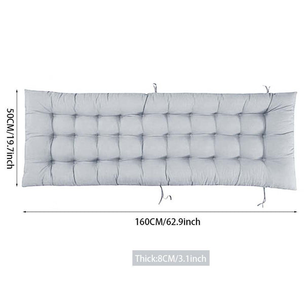 Garden Bench Cushion Chair Cushion, Sun Lounger Cushion Pads 160*50*8cm Thick Garden Recliner Chair Replacement Anti-Slip Cushion Sunbed Cushion 2 3 Seater Seat Pad for Porch Swing Patio Lawn Various Colour Options