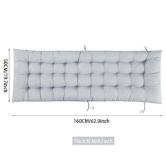 Garden Bench Cushion Chair Cushion, Sun Lounger Cushion Pads 160*50*8cm Thick Garden Recliner Chair Replacement Anti-Slip Cushion Sunbed Cushion 2 3 Seater Seat Pad for Porch Swing Patio Lawn Various Colour Options