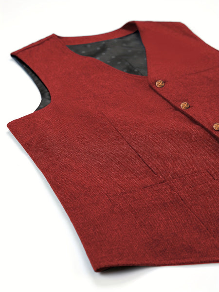 Men'S Vest Wool Blend Herringbone Vintage Men'S Fashion Vest, Groom Best Man Formal Wedding Party Casual Vest
