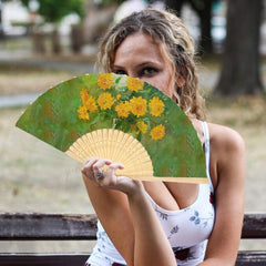 10pcs White Paper Bamboo Folding Fan Handheld Folded Fan for Wedding Party Decoration Calligraphy Painting Practice Blank White Folding Fan, Creative Blank Printing Advertising Gifts