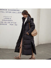 20245 Winter New Female Plus Long Over The Knee Korean Version Slim Girlfriend Warm Thickened Medium And Long
