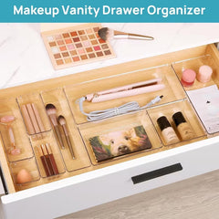25 Clear Plastic Drawer Organizers with 25 Compartments, Stackable Storage Drawers for Desk, Vanity & Office, Lightweight Space-Saving Plastic Cabinet