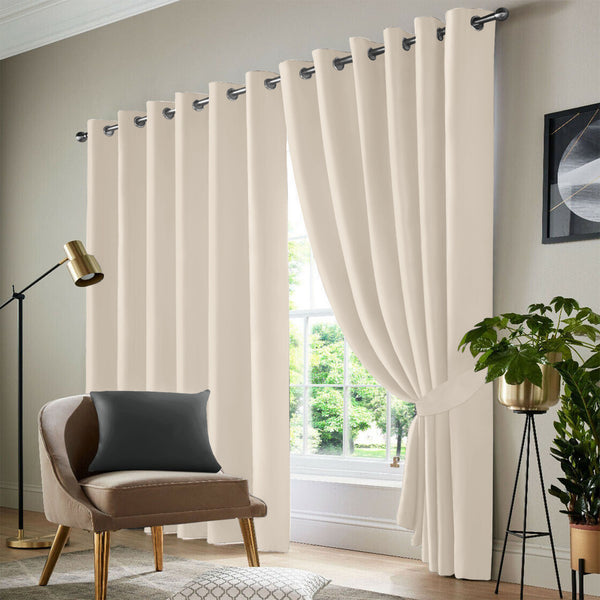 2pcs Full Blackout Curtains, 100% Polyester Fabric, Privacy Protected, Sound proof, Energy saving Grommet Top Curtains for Bedrooms, Living Room, Home Decor & Room Decor