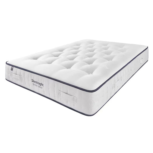 Silentnight British Wool 2400 Pocket Mattress & Sandstone Divan in 4 Sizes