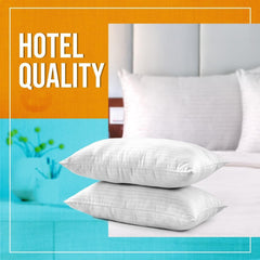 Egyptian Stripe Pillow Bounce Pillows with Hollowfibre Filling Soft & Supportive Satin Stripe Cover