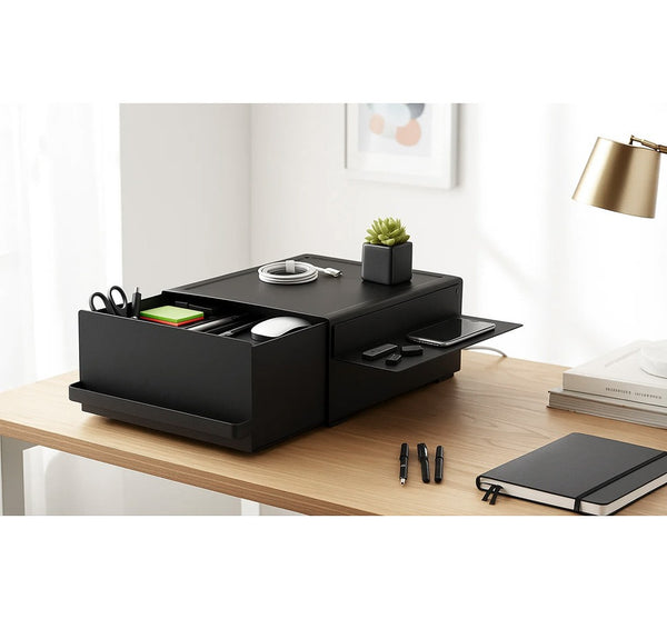 Modern Coffee Capsule Drawer Rack with Sliding Side Tray, Multi-Purpose Countertop Storage Box for Kitchens, Coffee Bars, Offices & Worktops