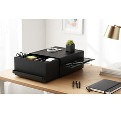 Modern Coffee Capsule Drawer Rack with Sliding Side Tray, Multi-Purpose Countertop Storage Box for Kitchens, Coffee Bars, Offices & Worktops