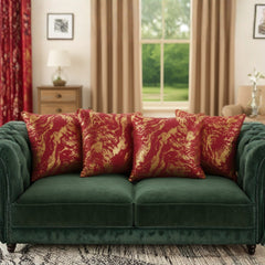 Set of 4 Marble Style Cushions Filled, Soft Decorative Pillows for Sofa, Couch, Bed & Living Room, Modern Gold Marble Pattern Accent for Home Décor