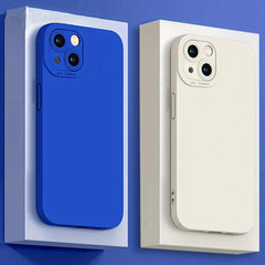 Matte Silicone Phone Case For iPhone 15 14 13 12 11 Pro Max XR XS X 8 7 14 15 Plus SE 2020 Camera Lens Portector Soft Cover