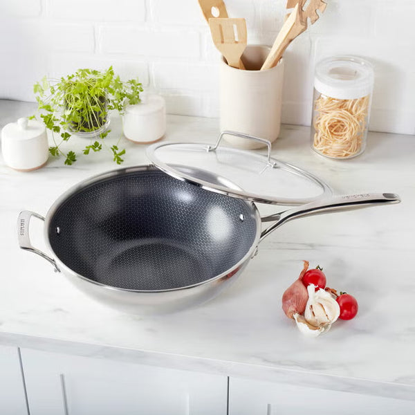 Henckels Paradigm Stainless Steel Ceramic Wok, 30Cm