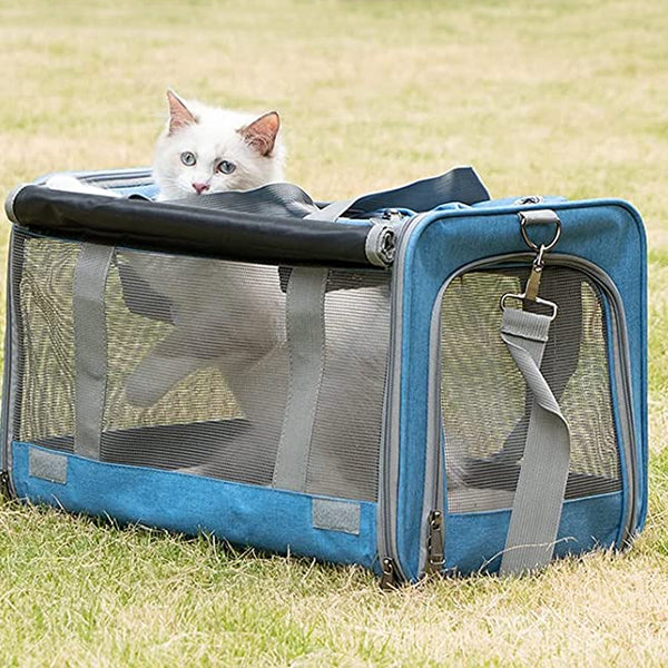 Large Pet Carrier Bag Portable Soft Fabric Fold Dog Cat Puppy Travel Bag in UK