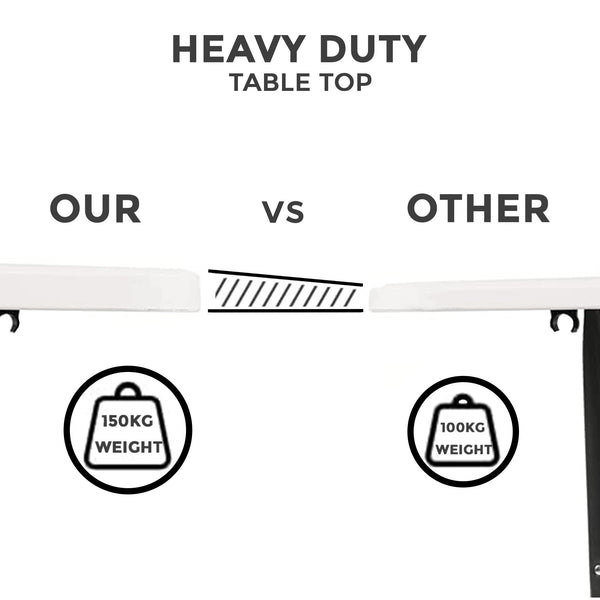1.8M 6ft Heavy Duty Folding Table for Catering Camping Table Trestle for BBQ Picnic Party