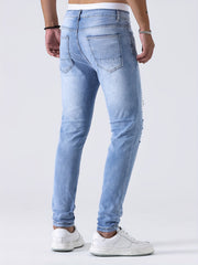 European and American Stretch Ripped Skinny Jeans