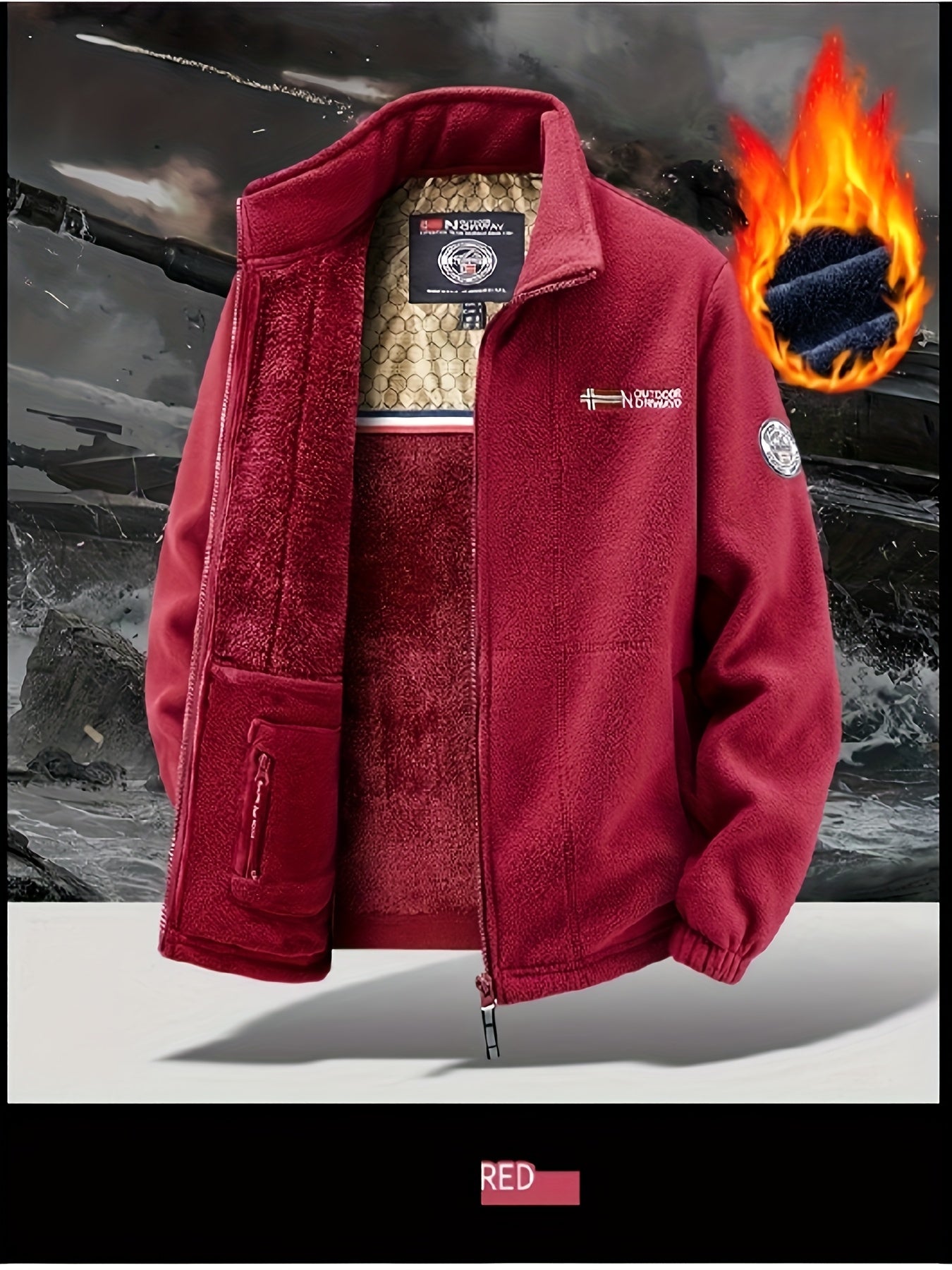 [Shule Water OBM] Easter New Product Launch, New Autumn Winter Fleece-Lined Thickened Jacket, Fashionable Fleece Fabric, Graphene Lining, Casual Trendy Versatile, First Choice for Autumn Winter