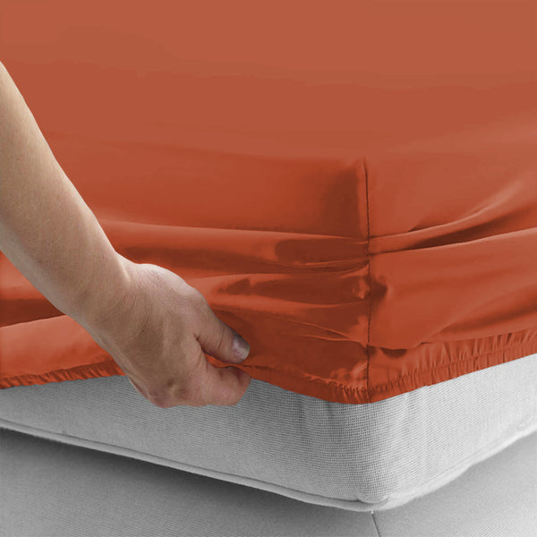 40cm Extra Deep Fitted Sheet – Solid Color Deep Pocket Sheet, Soft & Breathable Microfiber Bedding, All Seasons, Hotel-Quality, Machine Washable, Single, Double, King & Super King Sizes