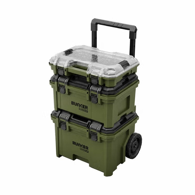 BUNKER 3 Piece Load-Up Wheeled Stacking Tool Storage System