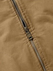 Men'S Fleece Lined Utility Jacket, Winter Outdoor Windproof Coat Warm Cold Weather Gear, Casual Athletic Trench Coat, Comfortable Fleece-Lined Thickened Jacket, Arm Sleeves with Zipper Pockets, Letter Print