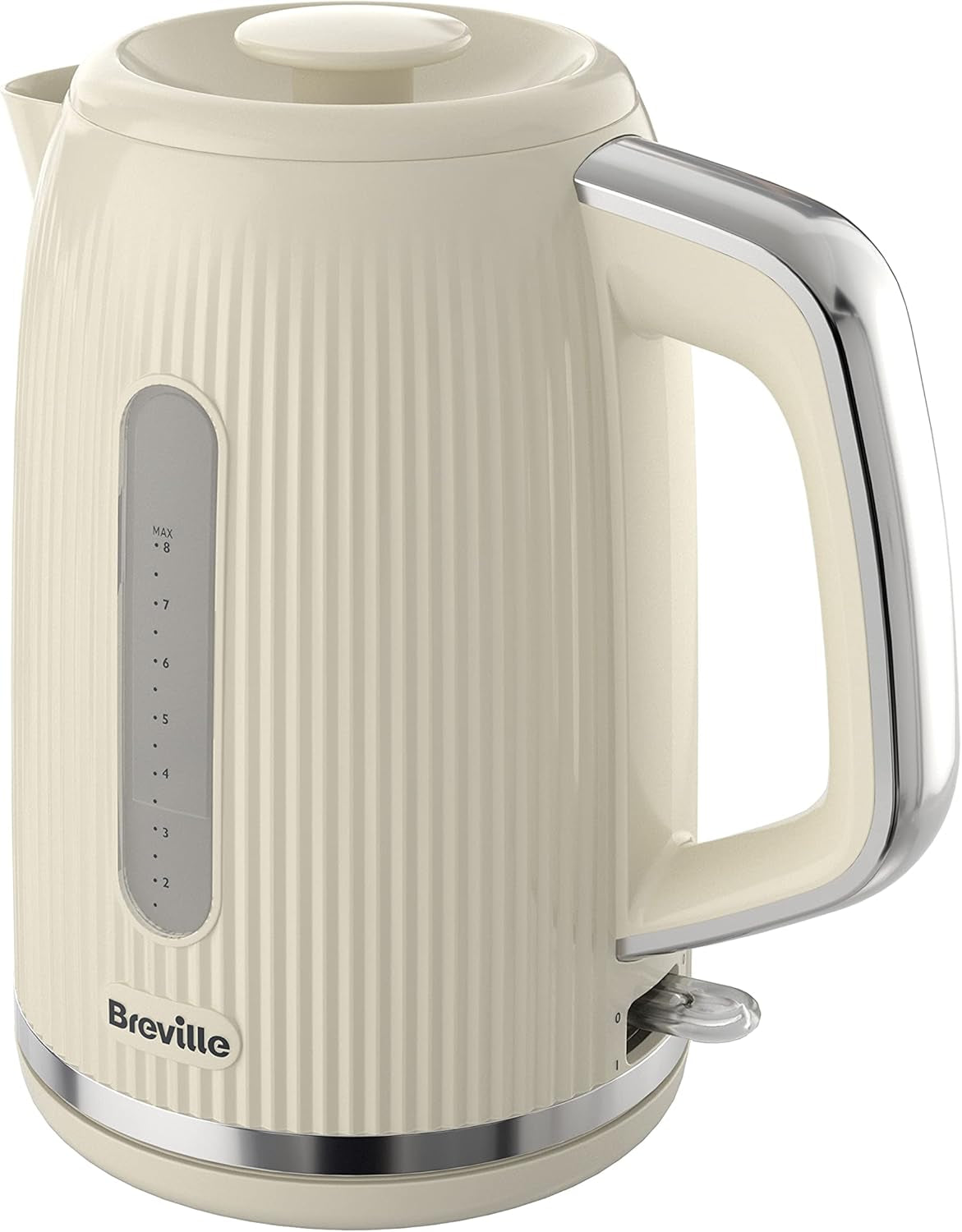 Breville Bold Vanilla Cream Electric Kettle | 1.7L | 3Kw Fast Boil | Cream & Silver Chrome [VKT223]