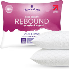 Slumberdown Pillows 2 Pack Hotel Quality – Firm, Plump Hypoallergenic Pillows for Back & Side Sleepers, Sleep Better. Feel Better