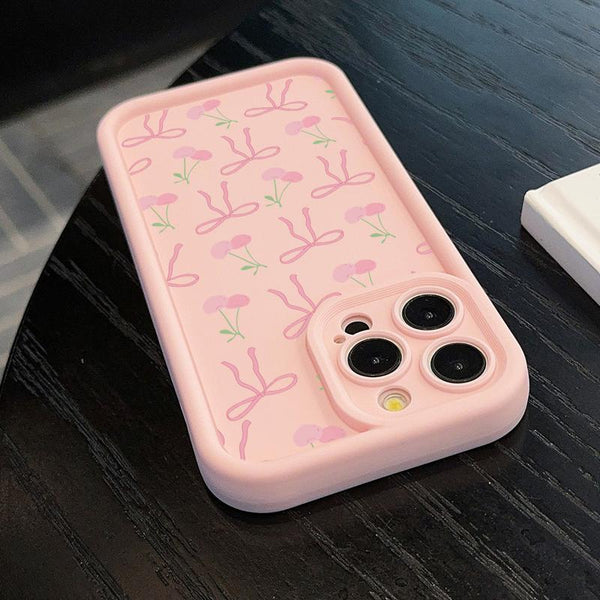 Phone case: Bow Pattern Phone Case, Cute Phone Case, Fashionable Phone Accessories Compatible with iPhone 11 12 13 14 15 16 17 Pro Max, with a charming look, it makes a great gift for friends.