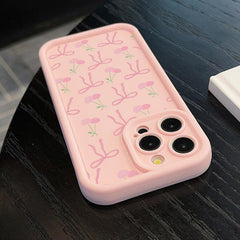 Phone case: Bow Pattern Phone Case, Cute Phone Case, Fashionable Phone Accessories Compatible with iPhone 11 12 13 14 15 16 17 Pro Max, with a charming look, it makes a great gift for friends.