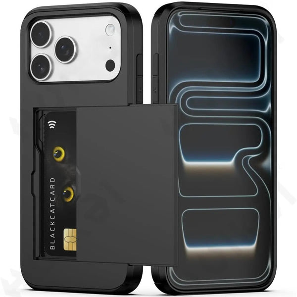Protective Case for Iphone 17, 16, 15, 14 Plus, 13, 12, 11 Pro Max, 17Air, 16E, 13Mini, And 12Mini Featuring a Wallet Card Holder And Shockproof Design.