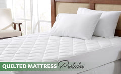 Quilted Mattress Protector 30cm Deep Pocket- 100% Microfiber & Super Soft Quilted Fitted Mattress Protector for Ultimate Comfort
