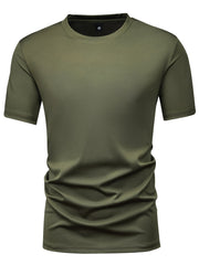 5pcs Men'S Short Sleeve T-Shirts Summer New Arrival Light Board Multi-Color Round Neck Clothing Pullover Casual Sports Apparel Men'S Tops