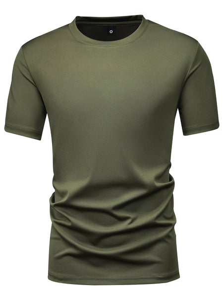 5pcs Men'S Short Sleeve T-Shirts Summer New Arrival Light Board Multi-Color Round Neck Clothing Pullover Casual Sports Apparel Men'S Tops