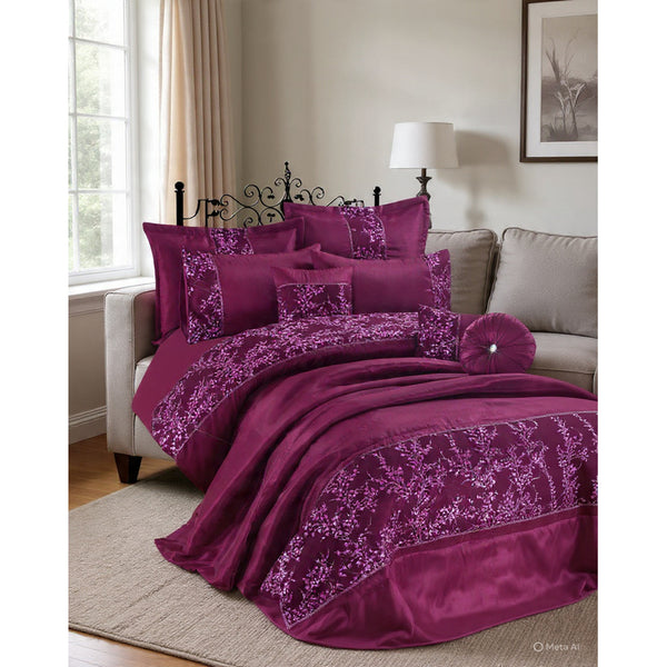 Gigi Embroidered Diamante Style Duvet Cover Sets Luxurious Quilt Covers Designer Bedding Sets