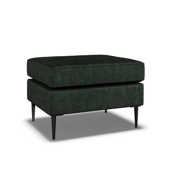Aspen Green Velvet Footstool