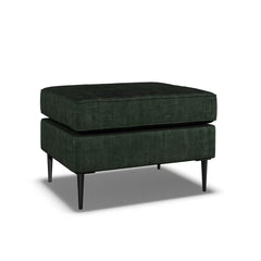Aspen Green Velvet Footstool