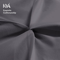 K&A® Pintuck Pinch Pleat Duvet Cover Set with Zipper Closure including Pillowcase – Ultrasoft Brushed Microfiber – Easy Care & Machine Washable