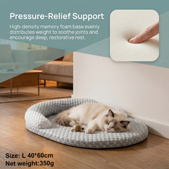 Orthopedic Cooling Dog Bed, Breathable Summer Pet Bed with Raised Edge, Soft Washable Dog Bed Mat for Small to Medium Dogs And Cats, Non-Slip Pet Mat for All-Season Use